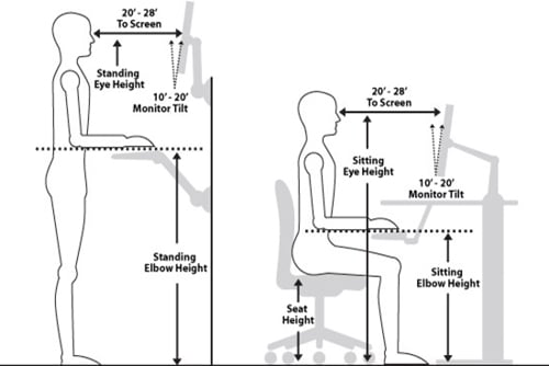 Diagram of Correct Ergonomics